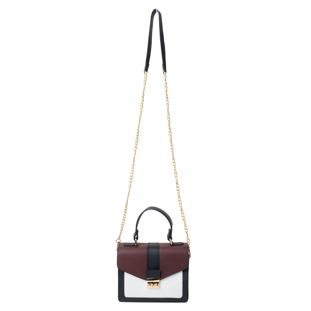 Party Sling Bag - Brown & White