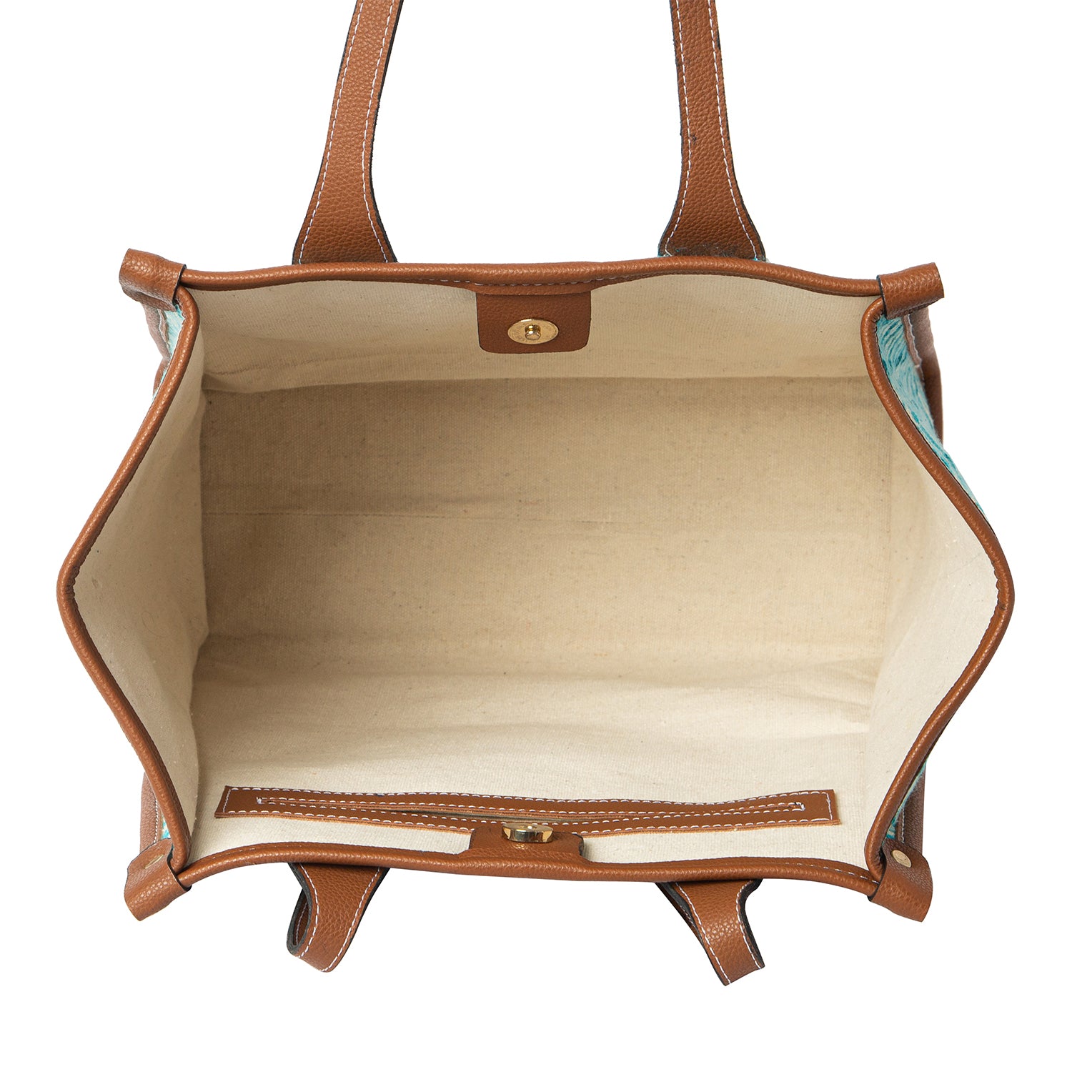 Bag - Cyan Chevron Tote