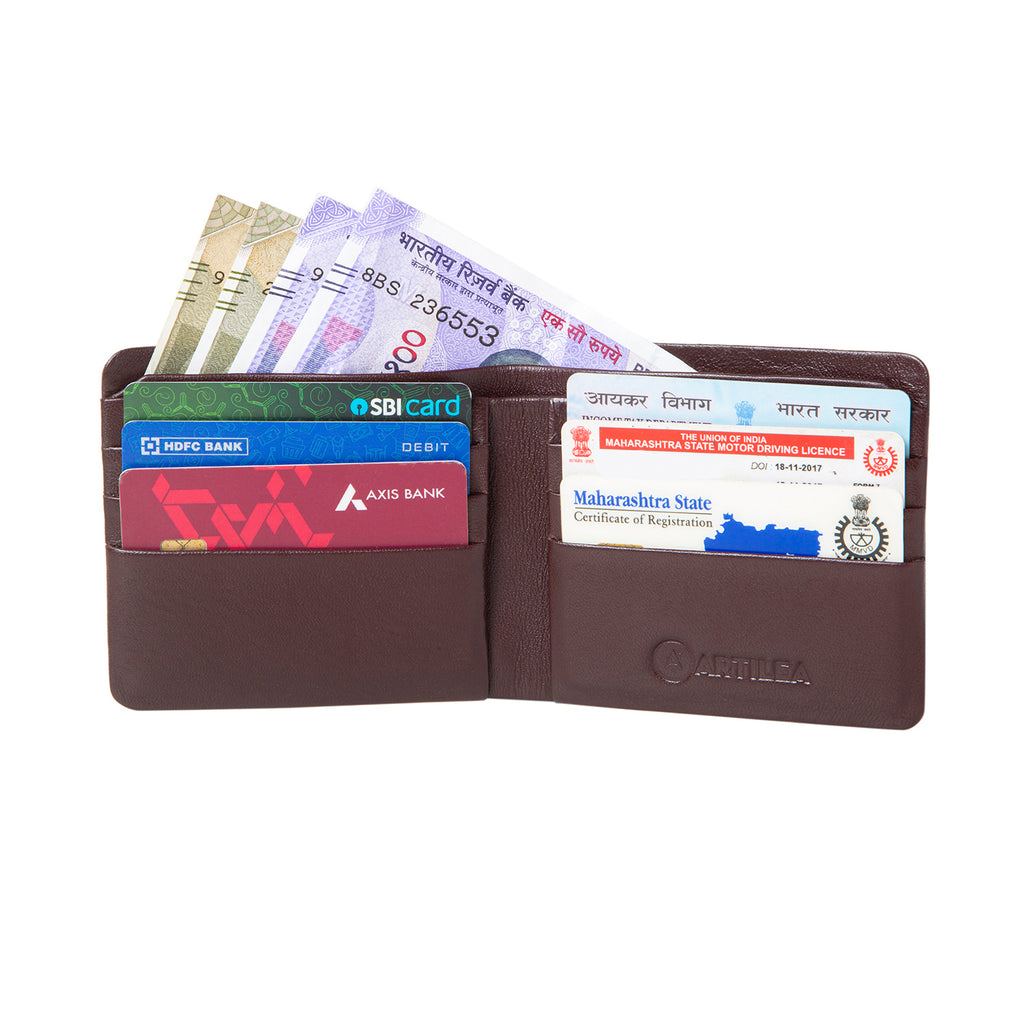 Genuine Italian Handcrafted Leather Wallet - Wine