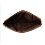 Ikkat Laptop Sleeve - Cyan Chevron