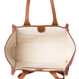 Ikkat Bag - Rose Chevron Tote