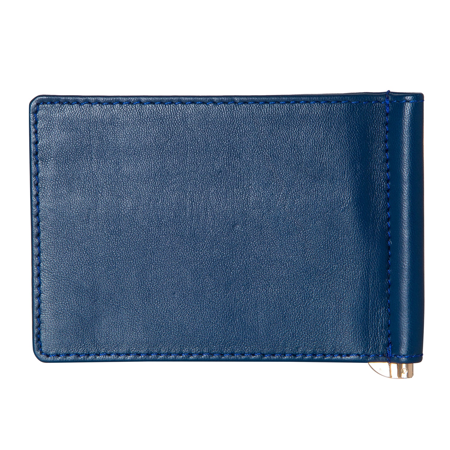 Leather Money Clip - Navy Blue
