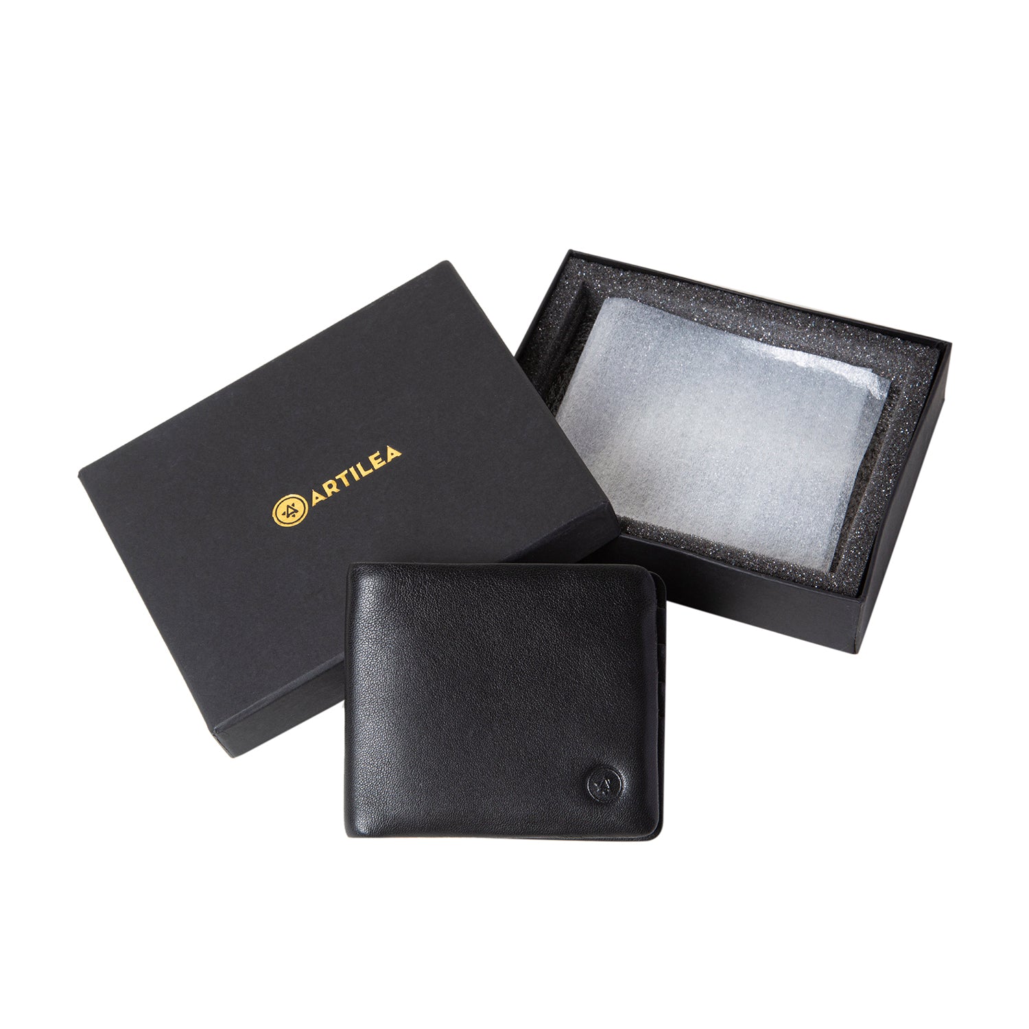 Genuine Italian Handcrafted Leather Wallet - Black
