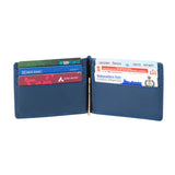 Leather Money Clip - Navy Blue