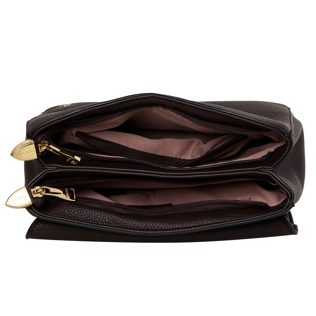 Handbag And Sling - Brown