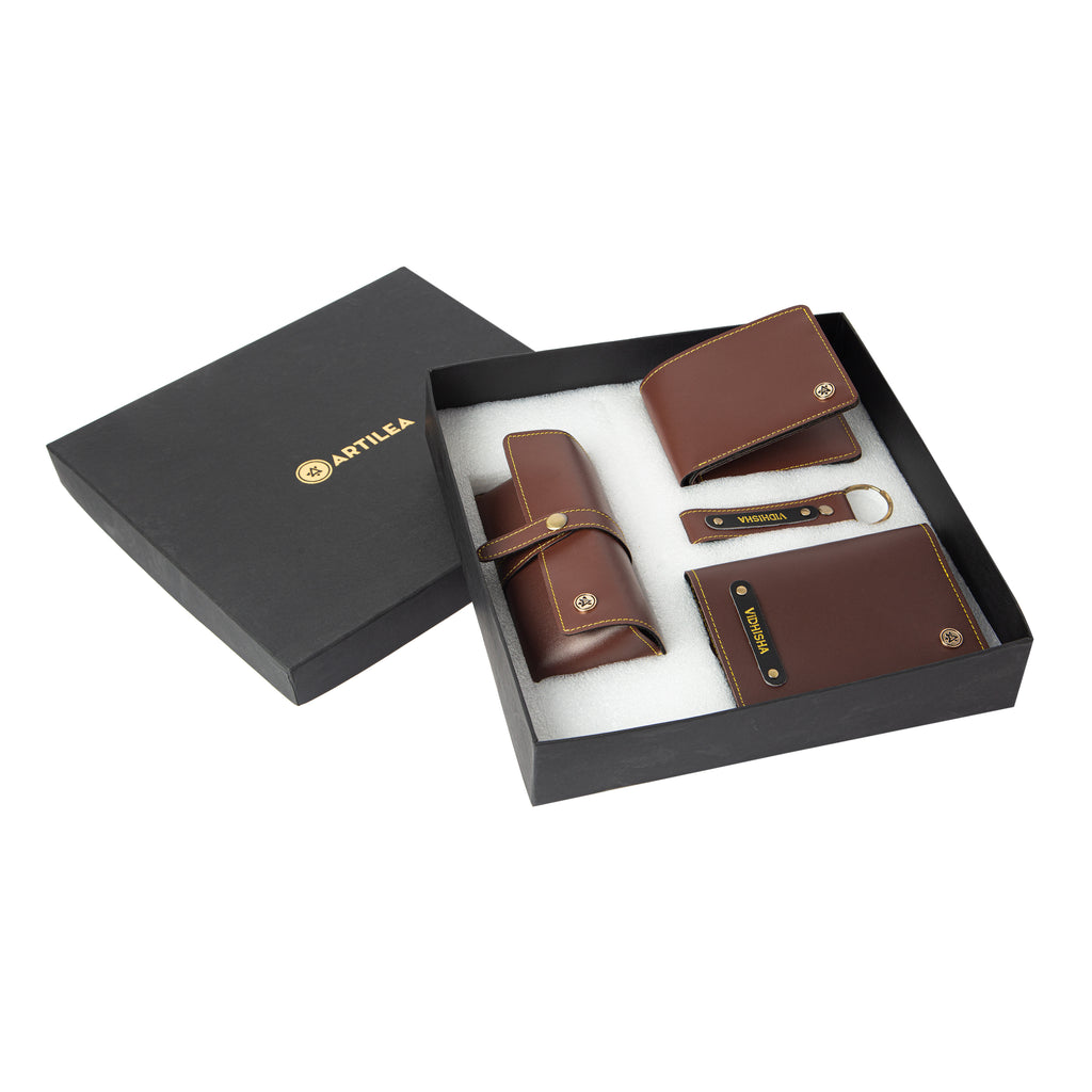 Gift Hamper For Men - Wallet, Passport Cover, Eyewear Case And